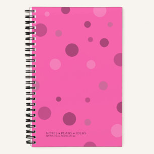 Hot Pink Pop Dots Spiral Bound Notizblock