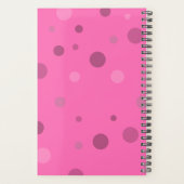 Hot Pink Pop Dots Year Planer (Rückseite)