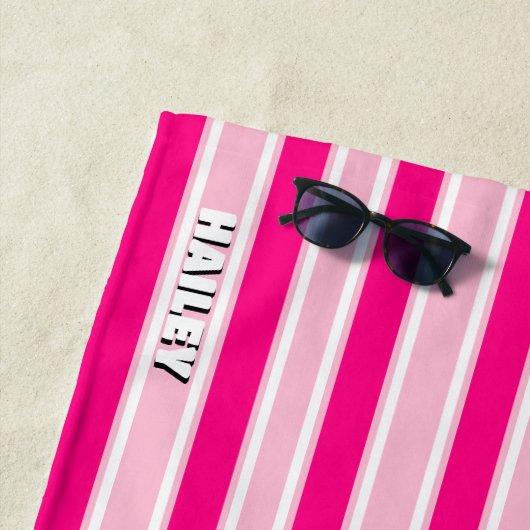 Hot Pink Preppy Badetuch (Beispiel)