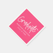 Hot Pink | Preppy Script-Abschluss Serviette (Ecke)