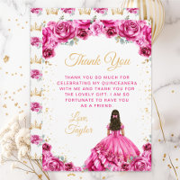 Hot Pink Princess Floral Quinceñera