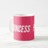 Hot Pink Princess Kaffeetasse (Vorderseite Links)