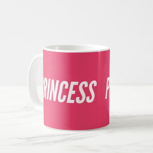 Hot Pink Princess Kaffeetasse (Vorderseite Links)