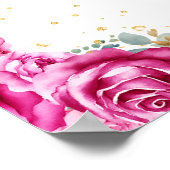 Hot Pink Princess Quinceañera Willkommen Poster (Ecke)