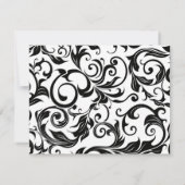 Hot Pink Probe Dinner Card wirbeln Einladung (Rückseite)