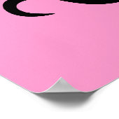 Hot Pink Punk Mädchen verziertes Herz Poster (Ecke)