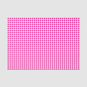 Hot-Pink-Punkte auf Weißzettelpapier Seidenpapier
