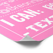 Hot Pink Puppe Geburtstagsparty Meilenstein Schild (Ecke)