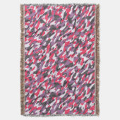 Hot pink, purple and black camo abstract decke (Vorderseite Vertikal)