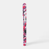 Hot pink, purple and black camo abstract iPhone 16 hülle (Linke Seite)