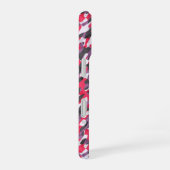 Hot pink, purple and black camo abstract iPhone 16 hülle (Rechte Seite)