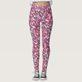 Hot pink, purple and black camo abstract leggings (Vorderseite)