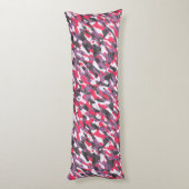 Hot pink, purple and black camo abstract seitenschläferkissen (Rückseite (Vertikal))