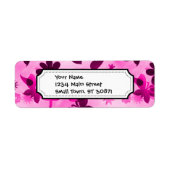 Hot Pink Purple Blumen Vögel Schmetterlinge Blumen (Vorne)