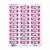 Hot Pink Purple Blumen Vögel Schmetterlinge Blumen (Vorne)