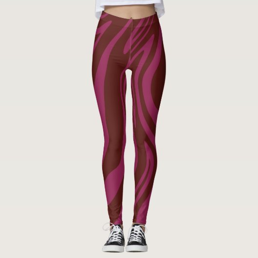 Hot pink &purple zebra print pattern  leggings (Vorderseite)