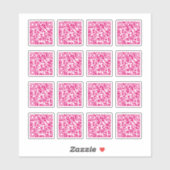 Hot Pink QR Code Laser Cut Vinyl Aufkleber (Blatt)