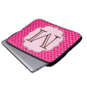 Hot Pink Quarterfolienmonogramm 15" Notebookgehäus Laptopschutzhülle (Vorne Knopf)