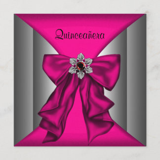 Hot Pink Quinceanera Hot Pink Geburtstagsparty Einladung