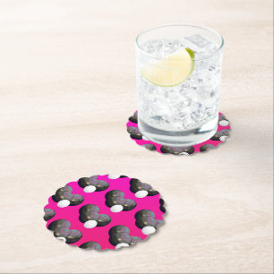 Hot-Pink-Rasen-Bowls, Papier-Party-Untersetzer Untersetzer