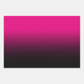 Hot Pink Red Royal Lila und Black Ombre Mix Geschenkpapier Set (Vorderseite)