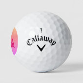 Hot Pink Reverse Callaway Warbird Golf Bälle 3 Ps (Logo)