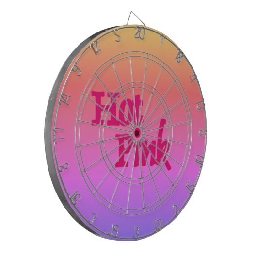 Hot Pink Reverse Dartboard Dartscheibe (Vorderseite Links)