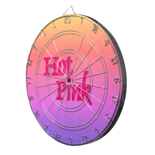 Hot Pink Reverse Dartboard Dartscheibe (Vorderseite rechts)