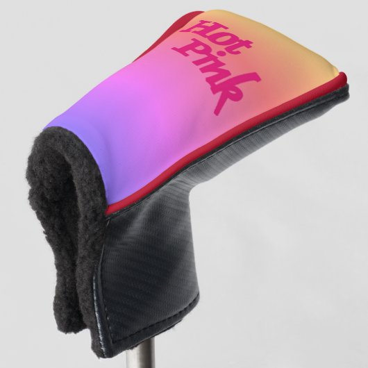 Hot Pink Reverse Golf Club Pappdeckel Headcover (3/4 Vorderseite)