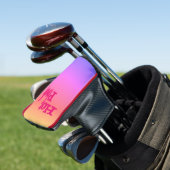 Hot Pink Reverse Golf Club Pappdeckel Headcover (In Situ)