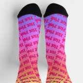 Hot Pink Reverse Premium Socken (Oben)