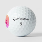 Hot Pink Reverse Taylor Made TP5 Golfbälle 3 Stk. (Logo)