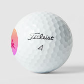 Hot Pink Reverse Titleist Pro V1 Golfbälle 3 pk (Logo)