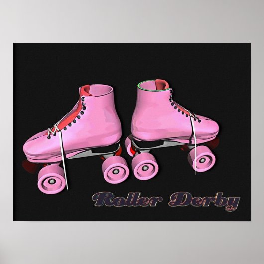 Hot Pink Roller Derby Poster (Vorne)