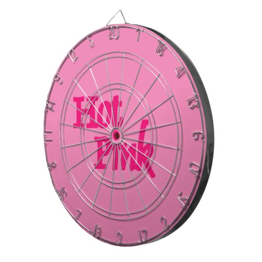 Hot Pink rosa Dartboard Dartscheibe (Vorderseite rechts)