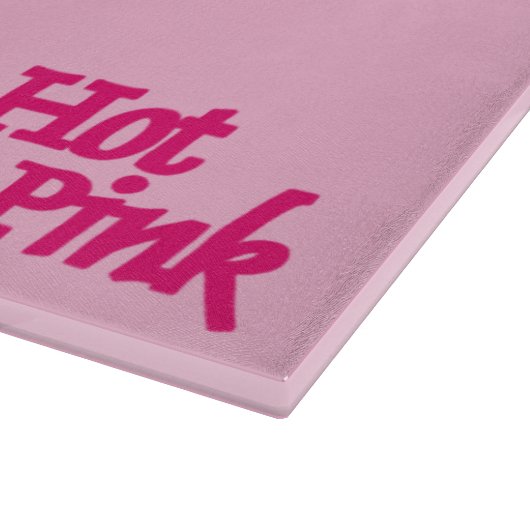 Hot Pink, rosa, Glasspanplatte Schneidebrett (Ecke)
