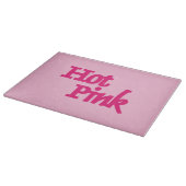 Hot Pink, rosa, Glasspanplatte Schneidebrett (Ecke)