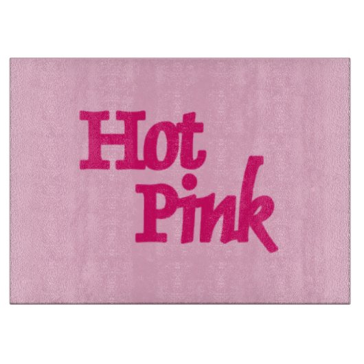 Hot Pink, rosa, Glasspanplatte Schneidebrett (Vorderseite)