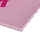 Hot Pink, rosa, Glasspanplatte Schneidebrett (Ecke)