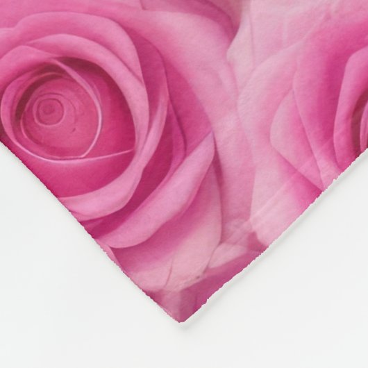 Hot Pink-Rose Fleecedecke (Ecke)