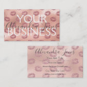 Hot Pink & Rose Gold Visitenkarte (Vorne/Hinten)