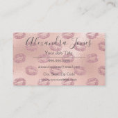 Hot Pink & Rose Gold Visitenkarte (Rückseite)