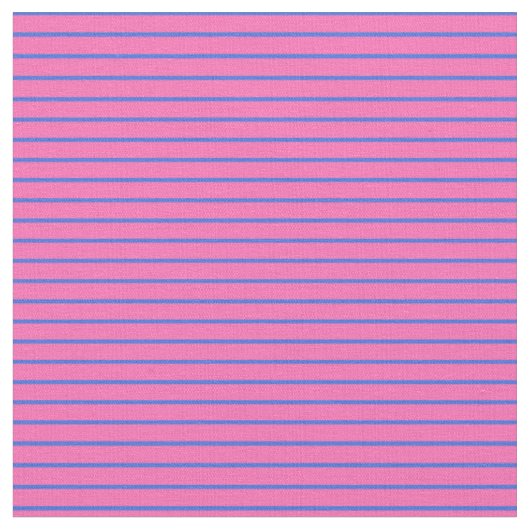 Hot Pink & Royal Blue Muster Streifen Stoff (Nahaufnahme)