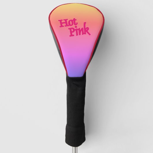 Hot Pink, Rücken-Golf-Club-Fahrer Kopf-Abdeckung Golf Headcover (Vorderseite)