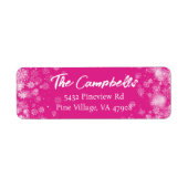 Hot Pink | Rücksendeadresse für White Snowflakes (Vorne)