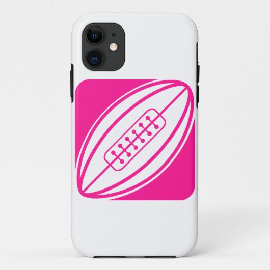 Hot Pink Rugby Case-Mate iPhone Hülle (Rückseite)
