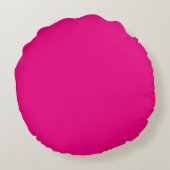 Hot Pink Rundes Kissen (Rückseite)