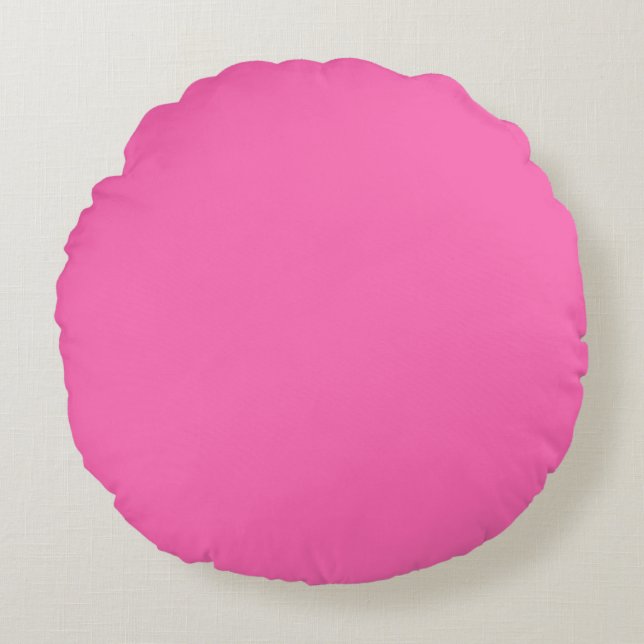 Hot Pink Rundes Kissen (Vorderseite)