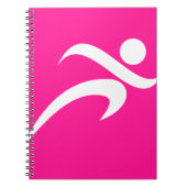 Hot Pink Running; Runner Notizblock (Vorderseite)