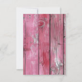 Hot Pink Rustic Holz String Lights Boho Mason Jar Save The Date (Rückseite)